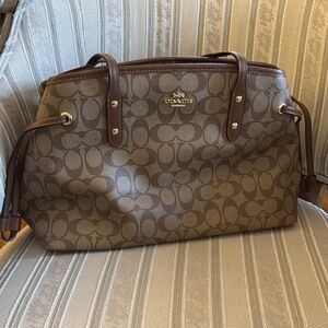 Coach Brown Signature Tote Bag